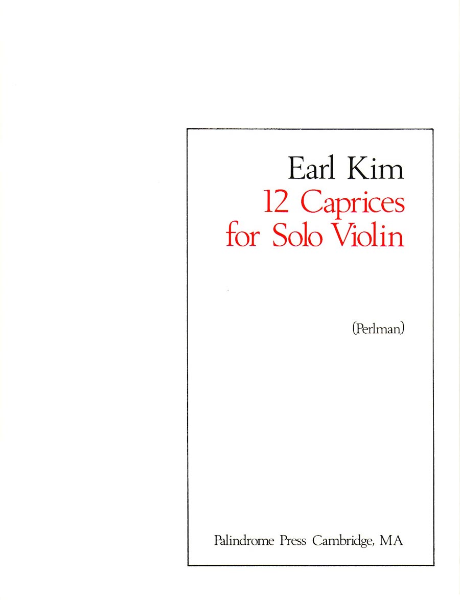 144-40238 Twelve Caprices for Solo Violin - Image 1