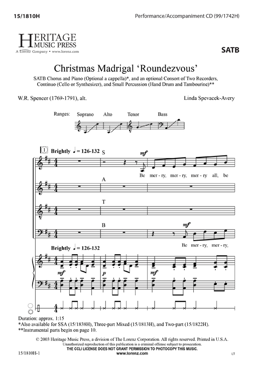 Christmas Madrigal Roundezvous