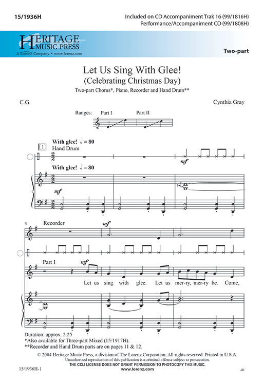 15_1936H Let Us Sing with Glee! - Image 1