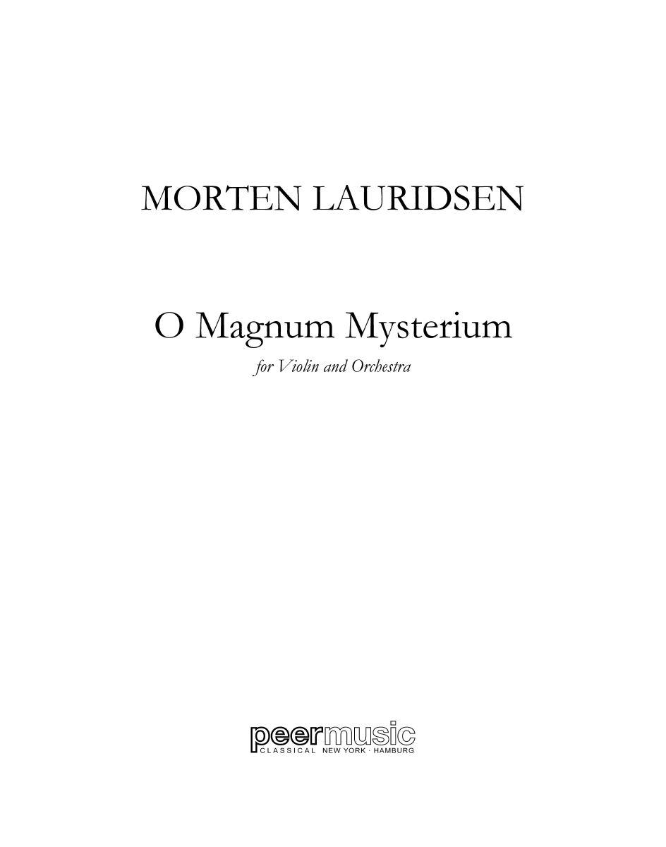 70428-608 O Magnum Mysterium - Image 1