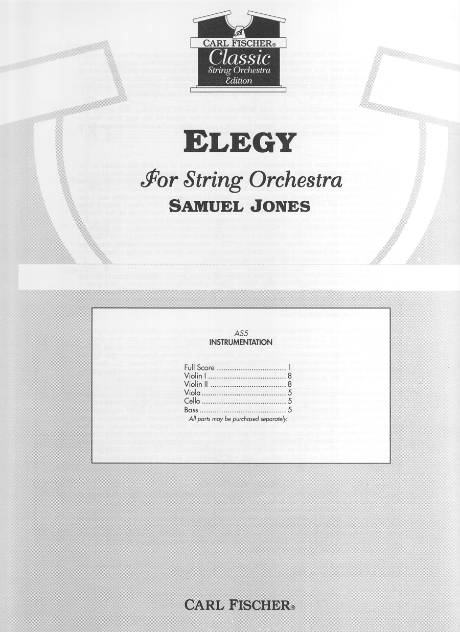 AS61F Elegy for String Orchestra - Image 1