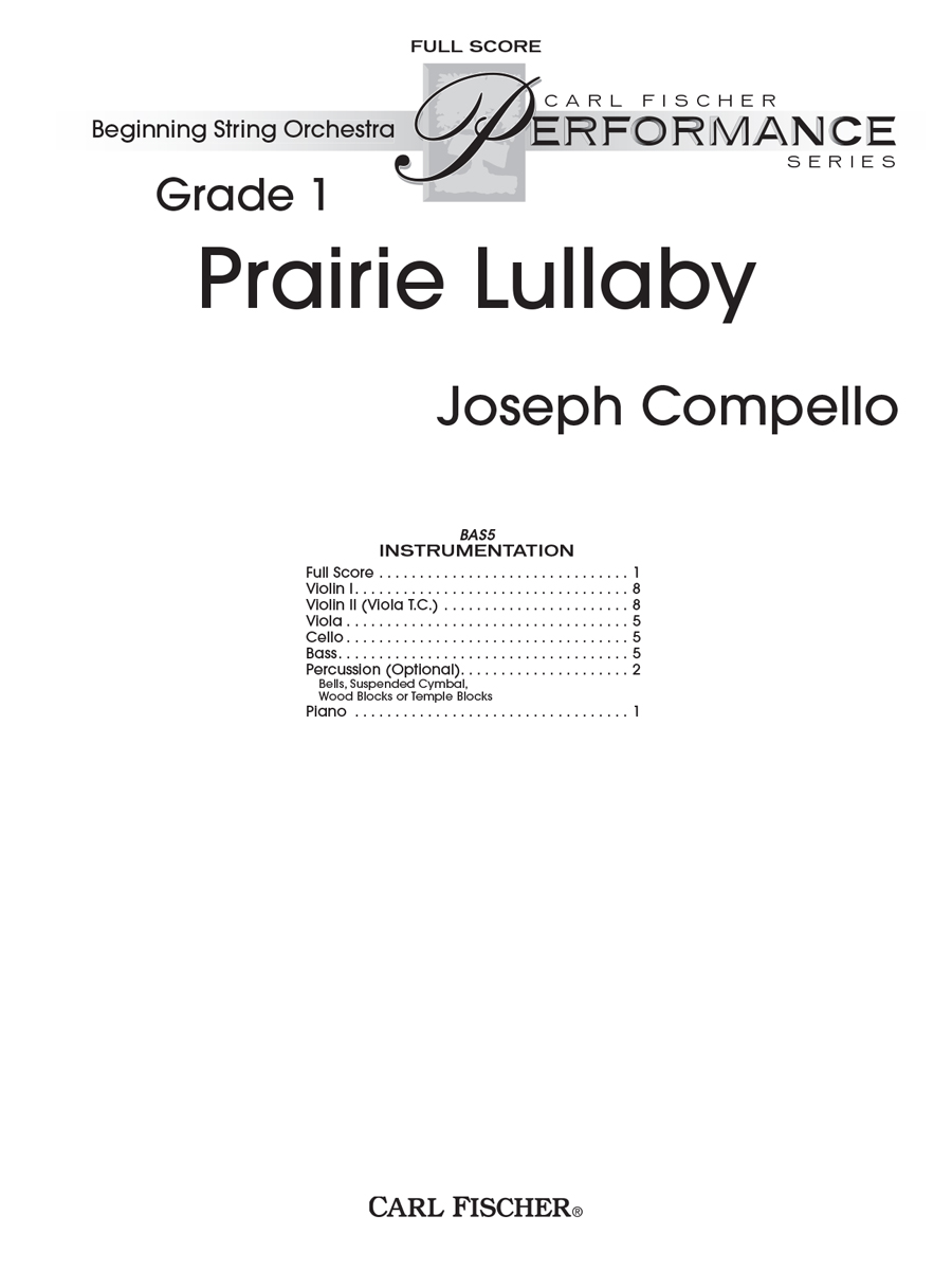 BAS5F_self_Full Score.indd Prairie Lullaby - Image 1