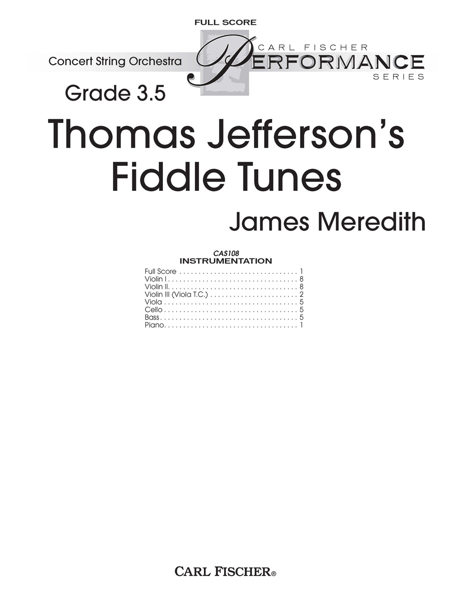CAS108F Thomas Jefferson’s Fiddle Tunes - Image 1