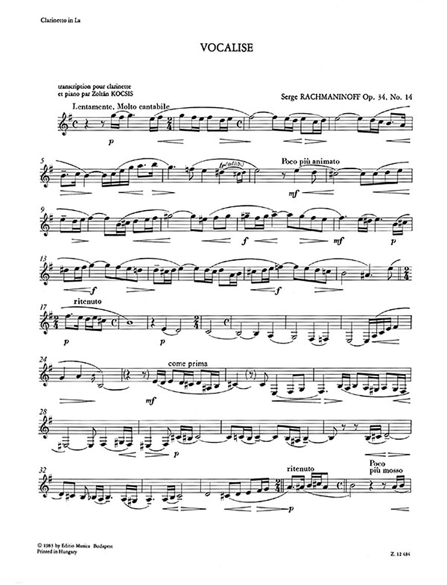 EMB12484 Vocalise - Image 1