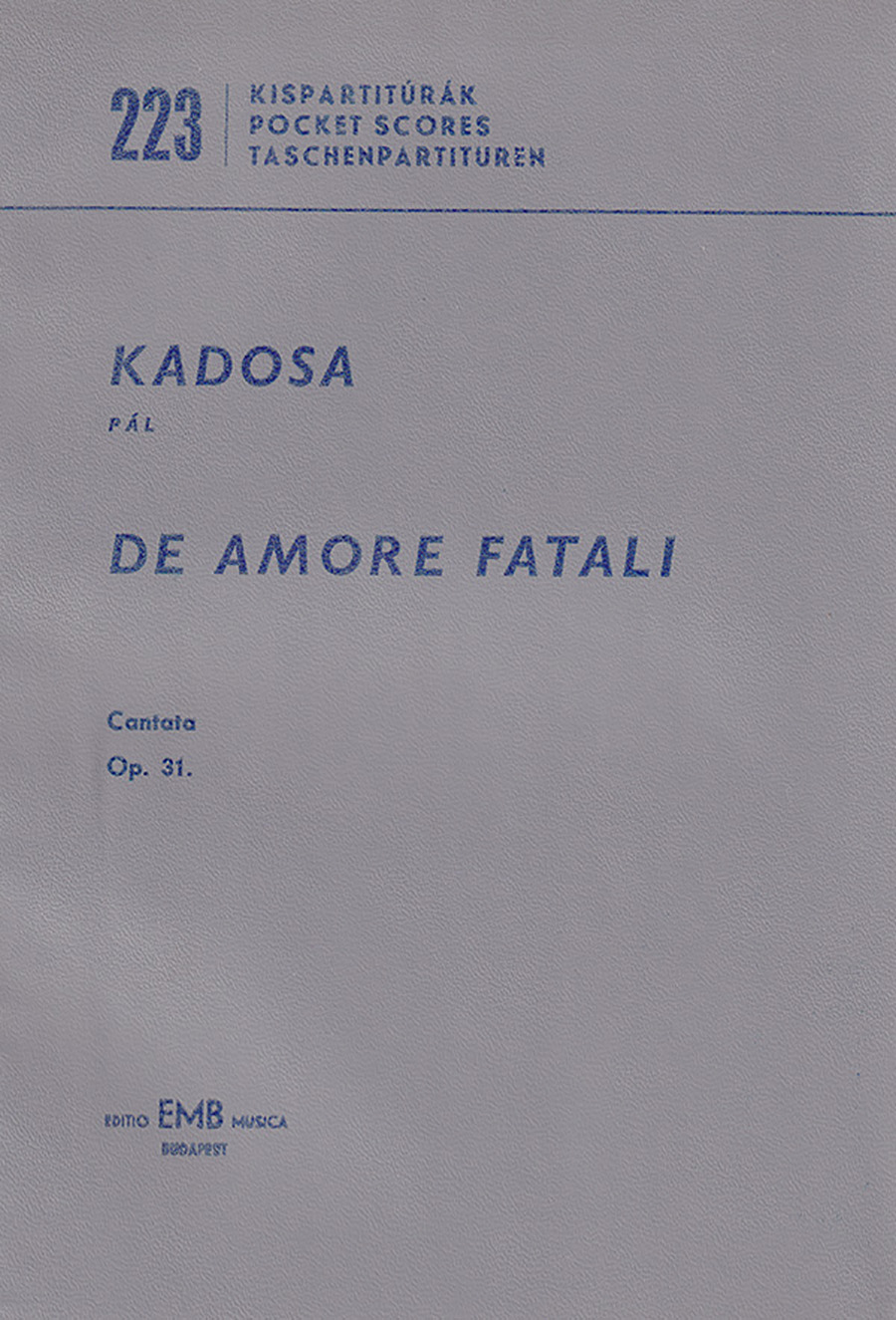 EMB4676 De amore fatali - Image 1