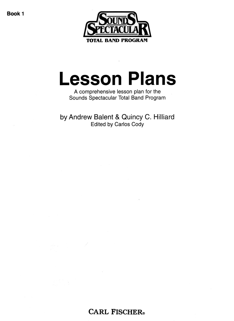 Sounds Spectacular Lesson Plans Book 1