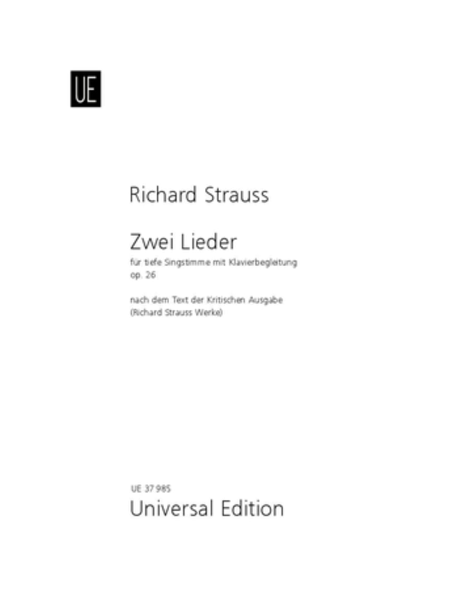UE037985 Two Lieder - Low Voice - Image 1