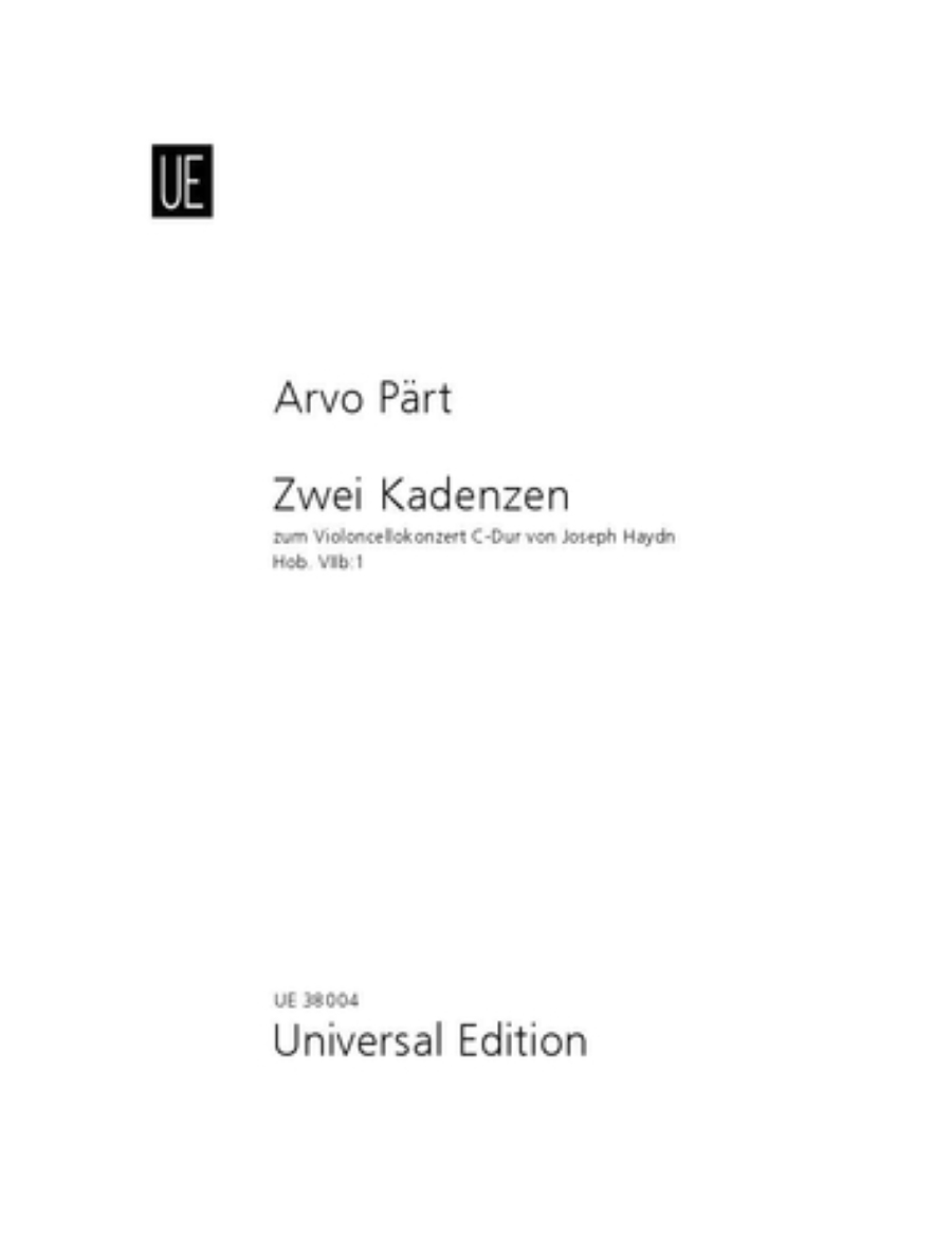 UE038004 Zwei Kadenzen - Image 1