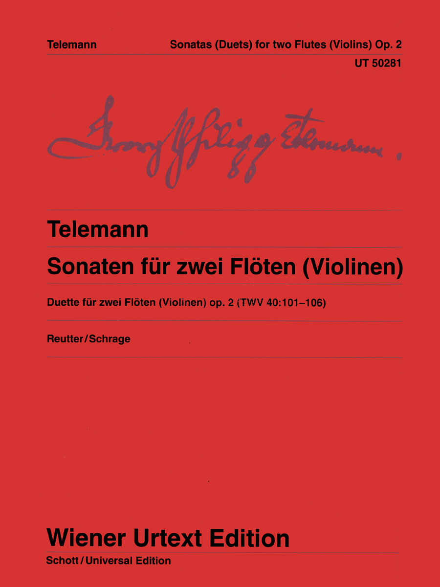 UT050281 6 Sonatas for 2 Flutes (Or Violins) - Image 1